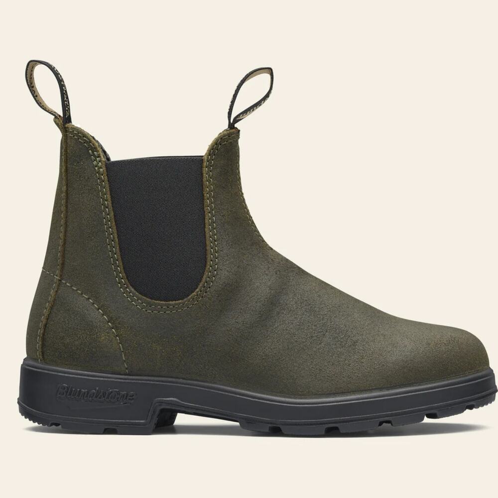 Blundstone 1615 Original Chelsea Boots Dark Olive Suede NWT Size 6.5